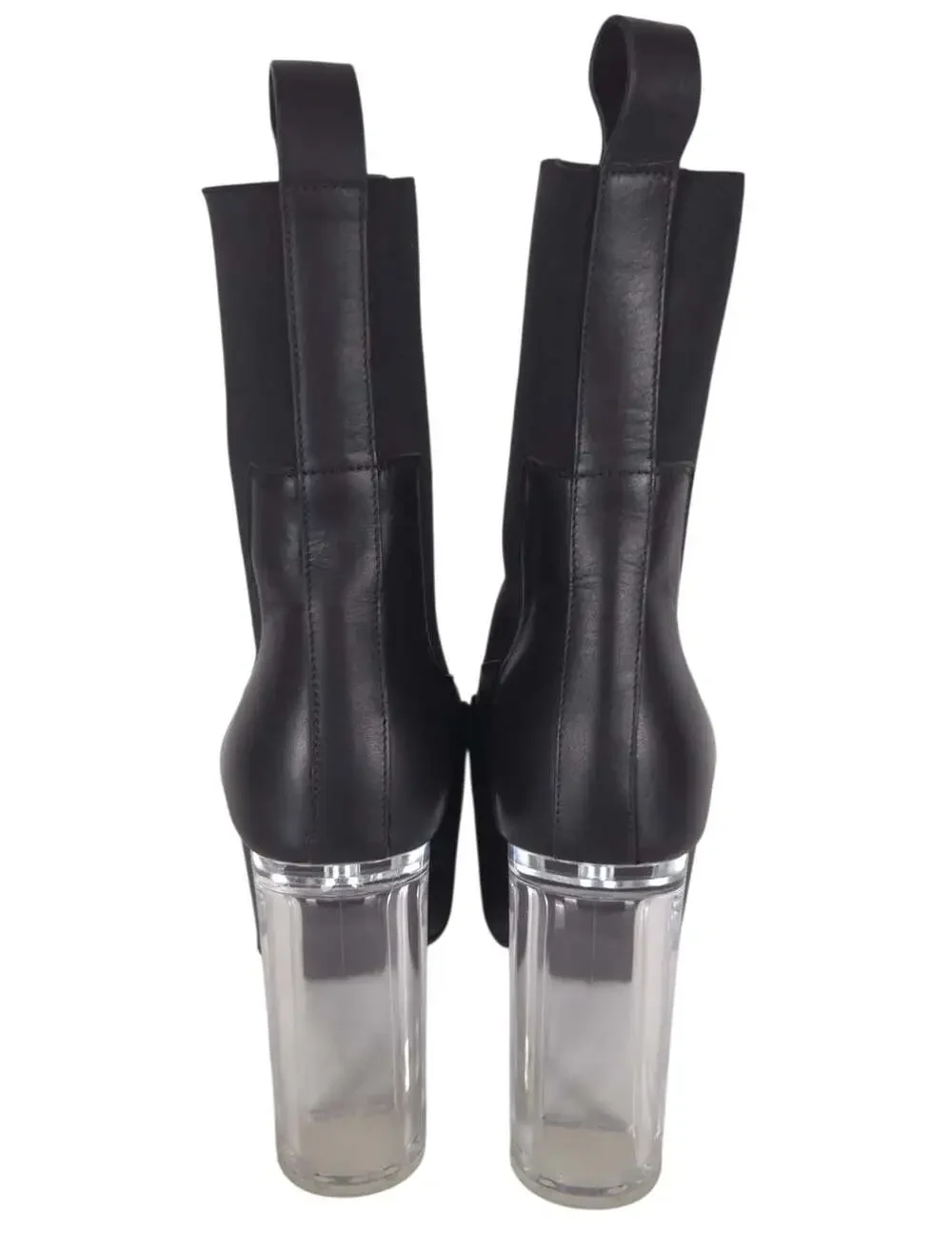 Rick Owens Grilled Kiss Boots US 8 EU 41 Mens Black Clear Transparent $2885